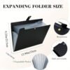 Modern Expanding File Folder with 7 Compartments for Documents and Office Organization