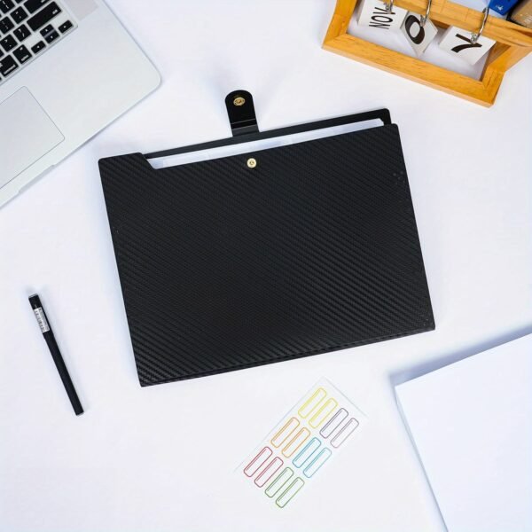 Modern Expanding File Folder with 7 Compartments for Documents and Office Organization