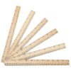 6pcs Wooden Ruler Student Rulers Wooden School Rulers Office Ruler Measuring Ruler, 2 Scale (12 Inch And 30 Cm)
