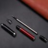Carbon Fiber Signature Pen, Premium Metal Gel Ink Pen with a Micro Point 0.5Mm Black Ink for Smooth Writing Ballpoint - Assorted Colors