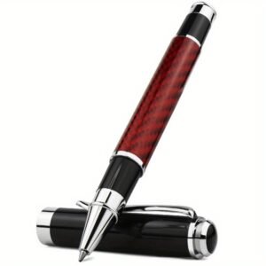 Carbon Fiber Signature Pen, Premium Metal Gel Ink Pen with a Micro Point 0.5Mm Black Ink for Smooth Writing Ballpoint - Assorted Colors