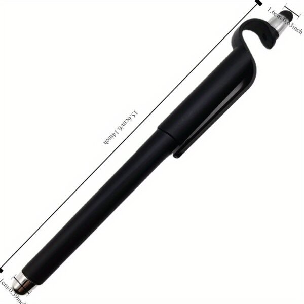 1pc Multicolor Gel Pen with Built-in Phone Stand, Black Ink Signature Pen for Daily Office Use