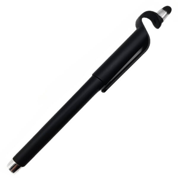 1pc Multicolor Gel Pen with Built-in Phone Stand, Black Ink Signature Pen for Daily Office Use