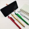 1pc Multicolor Gel Pen with Built-in Phone Stand, Black Ink Signature Pen for Daily Office Use