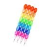 4 Rainbow-Colored Mechanical Pencils That Can Be Assembled Freely, No Sharpening Needed, Available in Round Shapes