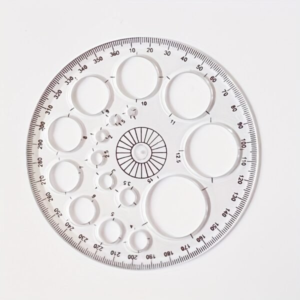 5pcs Random Creative Multi-Functional Pattern Ruler Set, Circular Ruler with Circles and Degrees, for Drawing, Repair, Office, and School Supplies