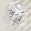 Modern Desktop Organizer with Transparent Drawers for Stationery and Office Storage
