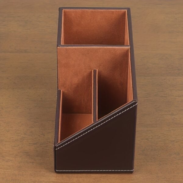 Premium Faux Leather Desk Organizer with Pen Holder for Office and Workspace Essentials