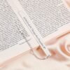 Elegant Stainless Steel Bookmark with Inspirational Quote for Reading and Daily Journaling