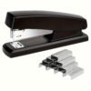 2pcs Stapler Set Includes Stapler and a Box of Staples/Cards, Suitable for Office, School, and Home Use, Black and White