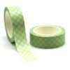 Green Plaid Washi Tape for Journaling Scrapbooking and Creative Stationery Projects