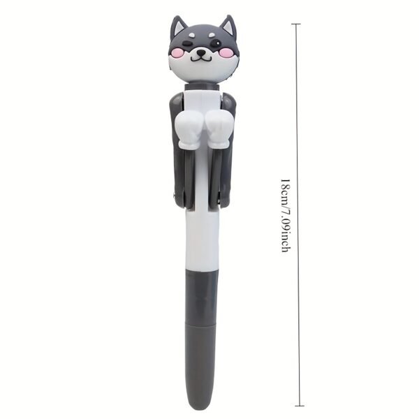 2Pcs Humorous dog boxing style pen, cute pet playing with it, super stress relieving