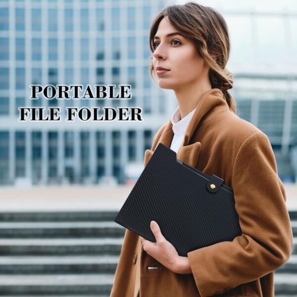 Modern Expanding File Folder with 7 Compartments for Documents and Office Organization