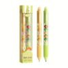 2-Pack Cute Cartoon Pet & Snack Design Retractable Gel Pens, 0.5mm Blue Ink, DIY Beadable Pens for Stress Relief - Assorted Colors