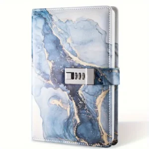 A5 Hardcover Fashion Journal with Lock - Creative Diary Notebook for Students Daily Office Supplies Password-Protected Book