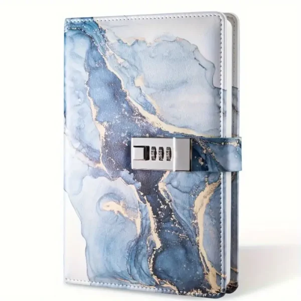 A5 Hardcover Fashion Journal with Lock - Creative Diary Notebook for Students Daily Office Supplies Password-Protected Book