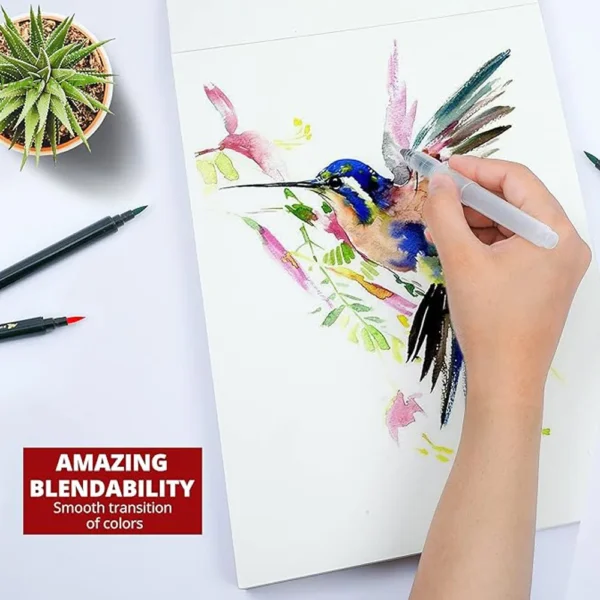 Watercolour Paper Pad A4 x 20 Sheets – Natural White 300 GSM Student Grade, Cold-Pressed, Glue Bound Water Colour Sketchbook