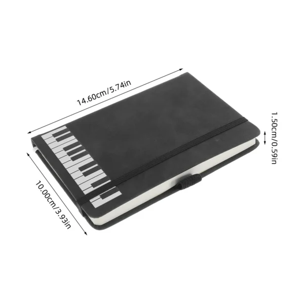 Music Theme Piano Inspired A6 Notebook Christmas Pocket Journal Business Planner Diary Drawing Book For Office Workers