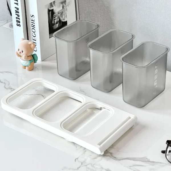 Modern Multi Compartment Desk Organizer for Pens Markers and Stationery Storage