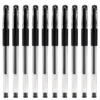 10Pcs 0.5mm Gel Rollerball Pen Set, Black Ink Smooth Writing Pens for School Office Stationery