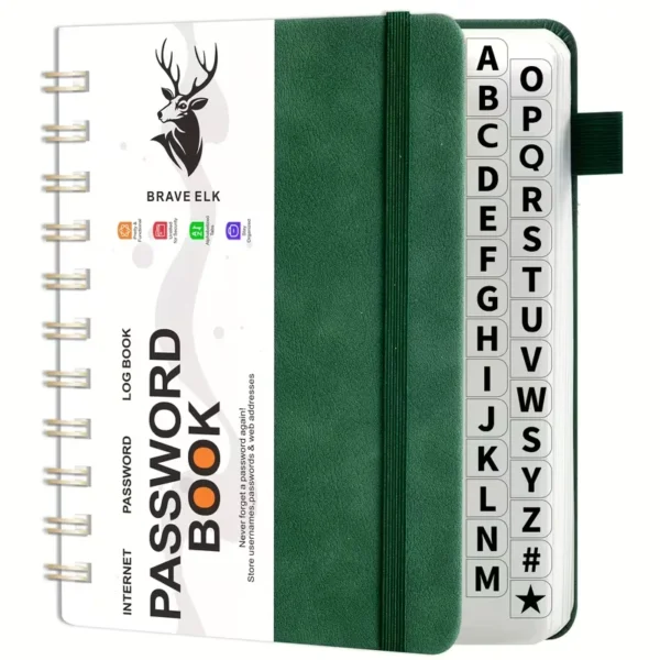 Senior-Friendly Password Book with A-Z Tabs-Password Organizer, Thick Paper Password Journal, -Friendly Memory Aid&login Logbook