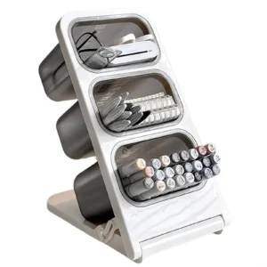 Modern Multi Compartment Desk Organizer for Pens Markers and Stationery Storage