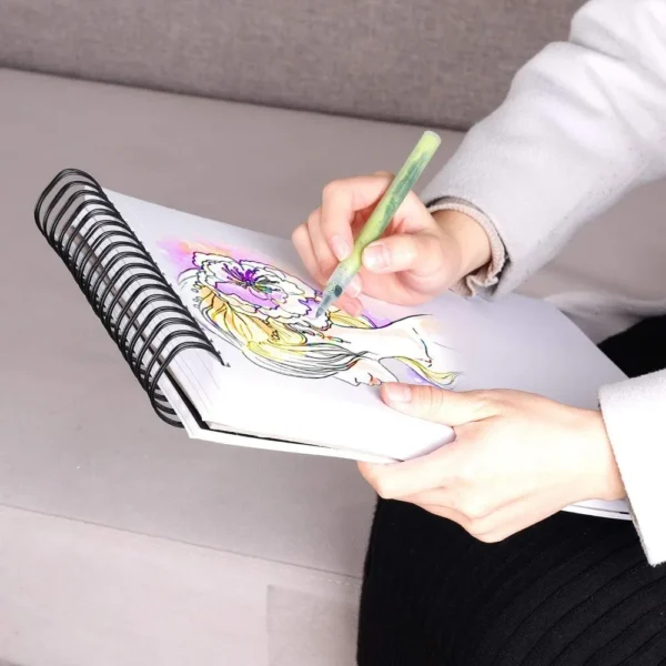 9" x 12" Sketch Book, Top Spiral Bound Sketch Pad, 100Sheets 68lb/100gsm Acid-Free Drawing Paper, Art Sketchbook for Drawing