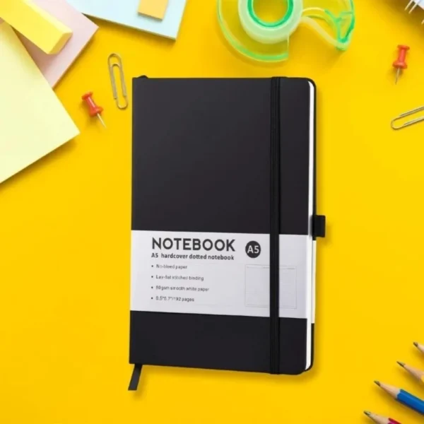 Hardcover Notebook 200 Pages Lined Leather Journal College Ruled Notebook 216x145mm for Writing Journaling Note Taking