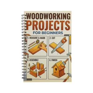 Woodworking Project Spiral Notebook, DIY Handmade Record Book, Practical Father's Day Gift, Woodworking Journal for Enthusiasts