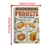 Woodworking Project Spiral Notebook, DIY Handmade Record Book, Practical Father's Day Gift, Woodworking Journal for Enthusiasts