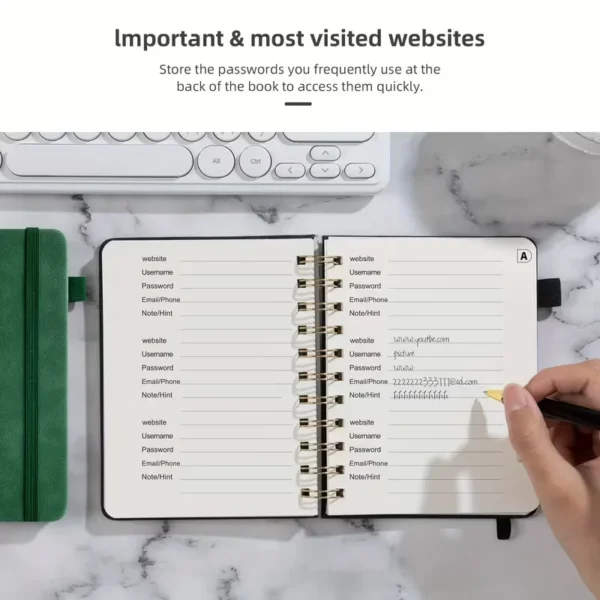 Senior-Friendly Password Book with A-Z Tabs-Password Organizer, Thick Paper Password Journal, -Friendly Memory Aid&login Logbook