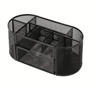 Mesh Desk Organizer Sturdy Metal Pen Stand Student Stationery Office Supplies