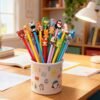 10pcs of Cartoon Zoo Gel Black Ink Pens, Featuring Random Animal Designs, Suitable for Various Styles, Perfect for School, Office, And Home Use