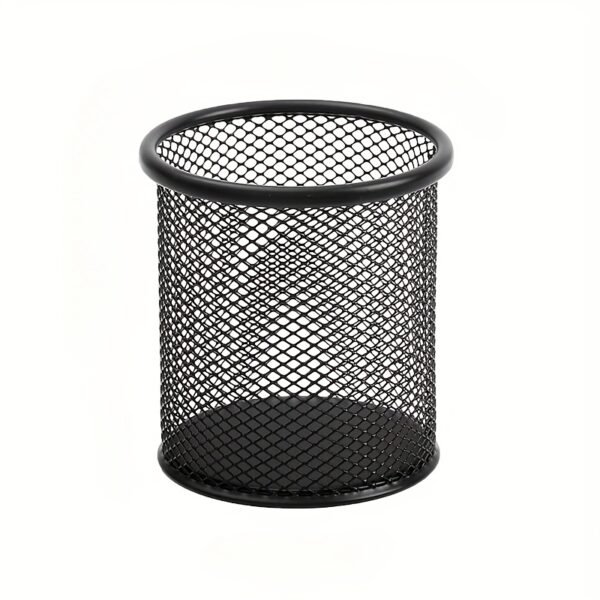 Black Desktop Pen Holder, Durable Wire Mesh Pen Cup Holder, Lightweight Pencil Storage Box, Marker Container, School Student and Teacher Desk Storage