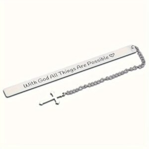 Elegant Stainless Steel Bookmark with Inspirational Quote for Reading and Daily Journaling