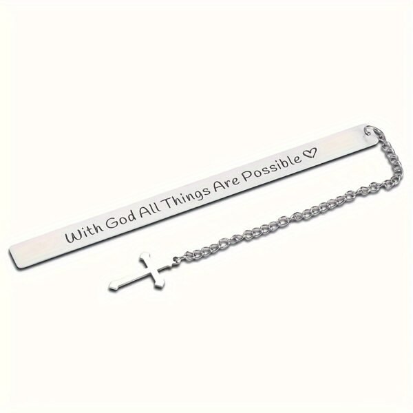 Elegant Stainless Steel Bookmark with Inspirational Quote for Reading and Daily Journaling