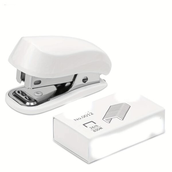 830 Staples + 1 Stapler Mini Binding Set, Paper Binding Stationery, Cute Office Binding Tool, School Supplies - Assorted Colors