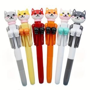 2Pcs Humorous dog boxing style pen, cute pet playing with it, super stress relieving