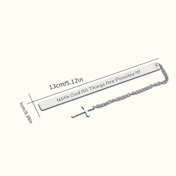 Elegant Stainless Steel Bookmark with Inspirational Quote for Reading and Daily Journaling