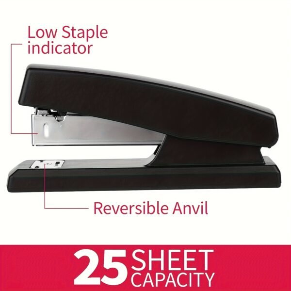 2pcs Stapler Set Includes Stapler and a Box of Staples/Cards, Suitable for Office, School, and Home Use, Black and White
