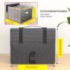 Expandable File Folder with Handle, 25-pocket Accordion File Organizer, Portable Expandable File Box, Sturdy Accordion File Storage Case with Labels for Documents, Bills, Receipts, A4