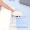 830 Staples + 1 Stapler Mini Binding Set, Paper Binding Stationery, Cute Office Binding Tool, School Supplies - Assorted Colors