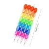 4 Rainbow-Colored Mechanical Pencils That Can Be Assembled Freely, No Sharpening Needed, Available in Round Shapes
